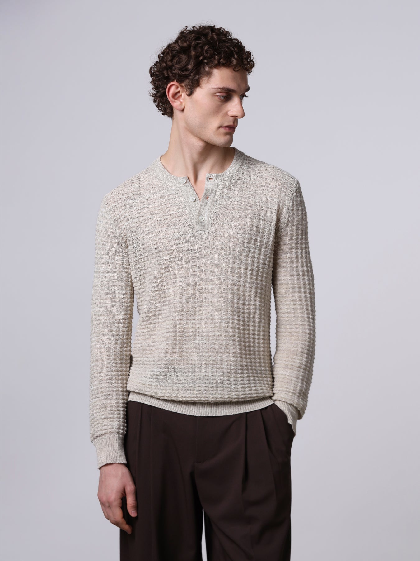 Maglia punto texture mouliné
