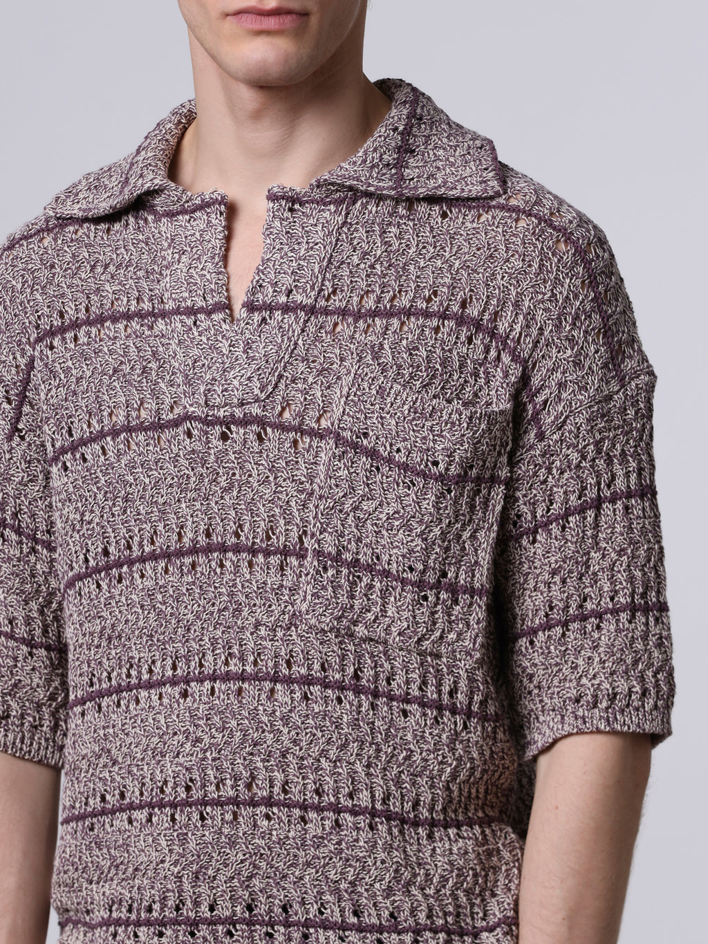 Polo punto texture mouliné