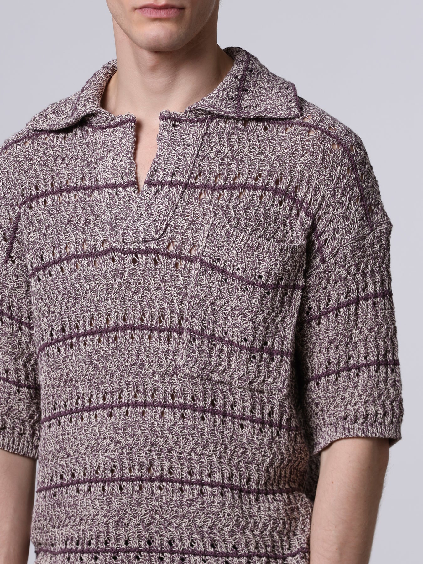 Polo punto texture mouliné