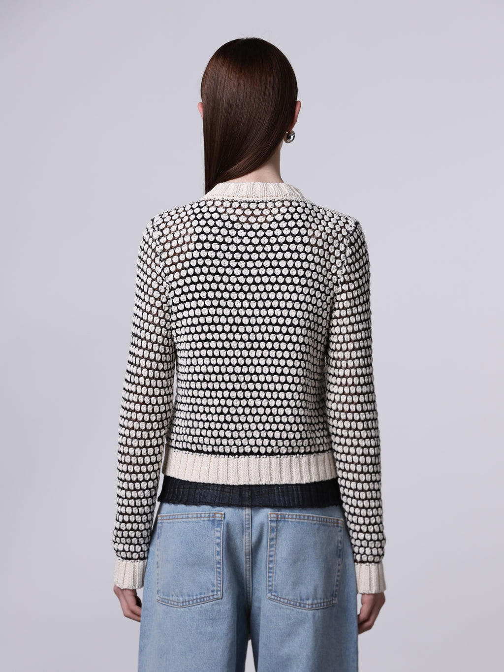 Cardigan punto nocciolina