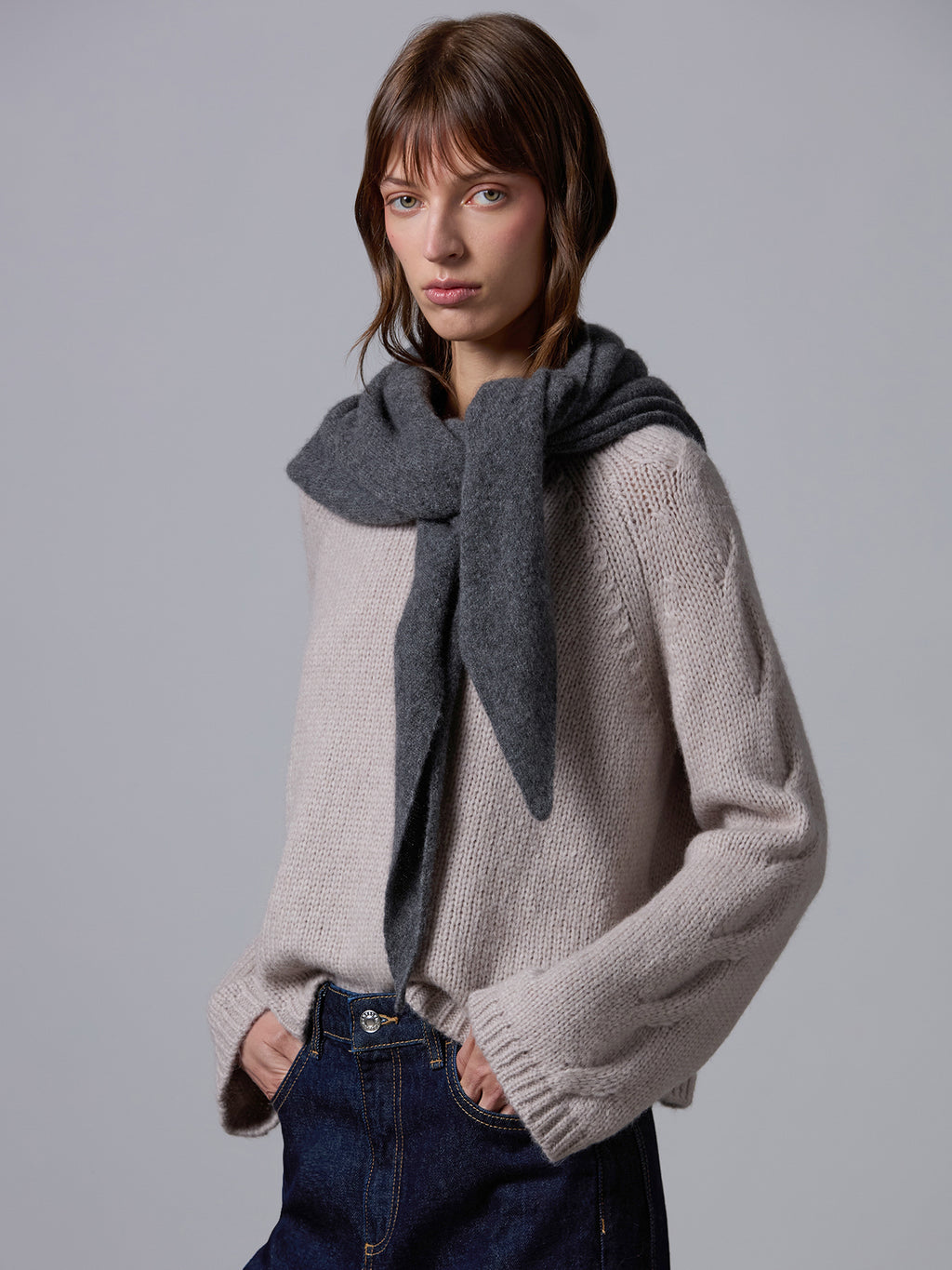 Bandana in cashmere e seta