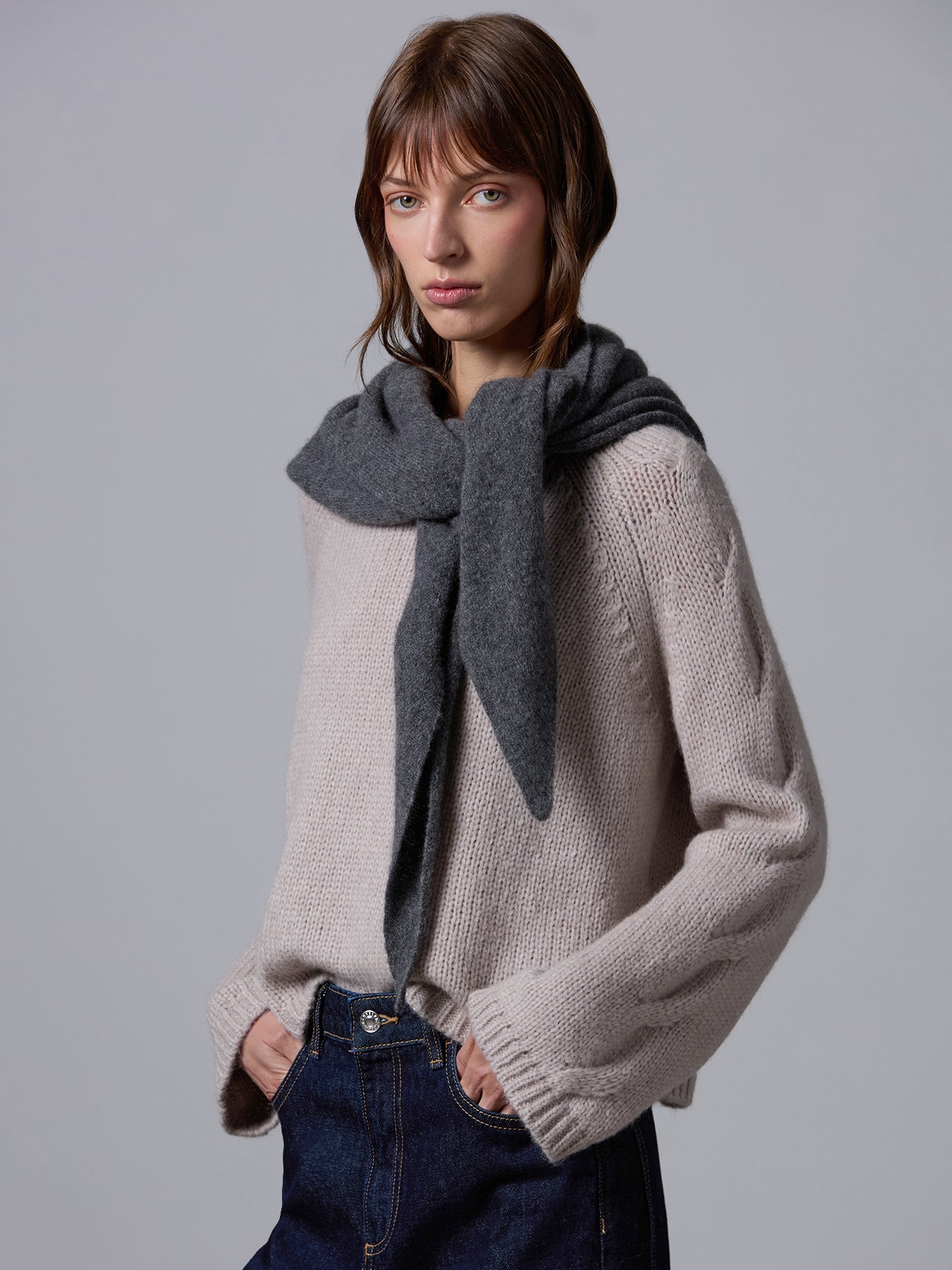 Bandana in cashmere e seta