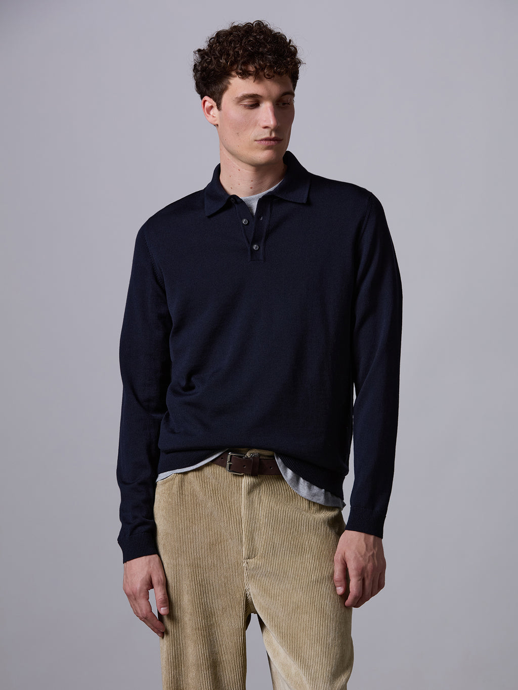 Polo in lana merino