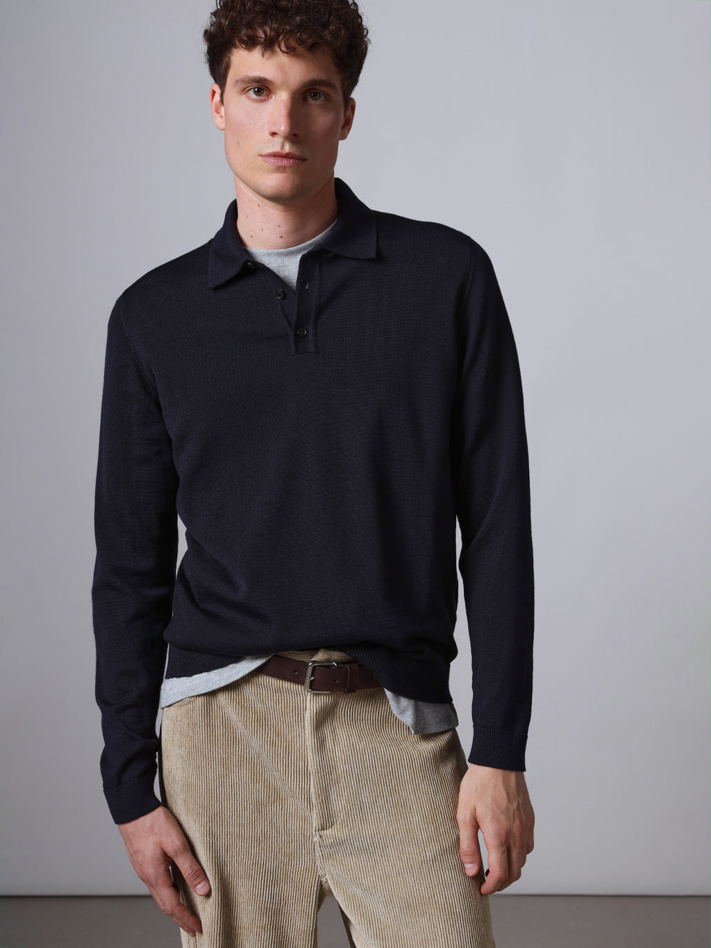 Polo in lana merino