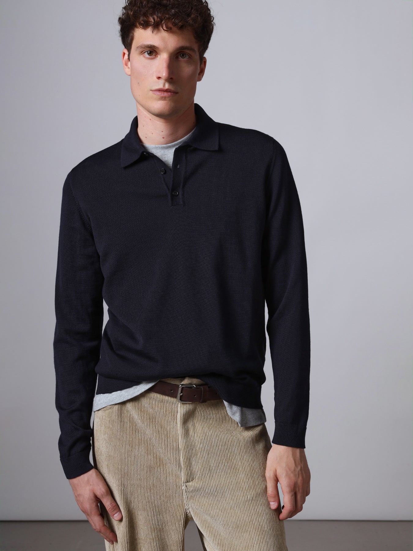Polo in lana merino