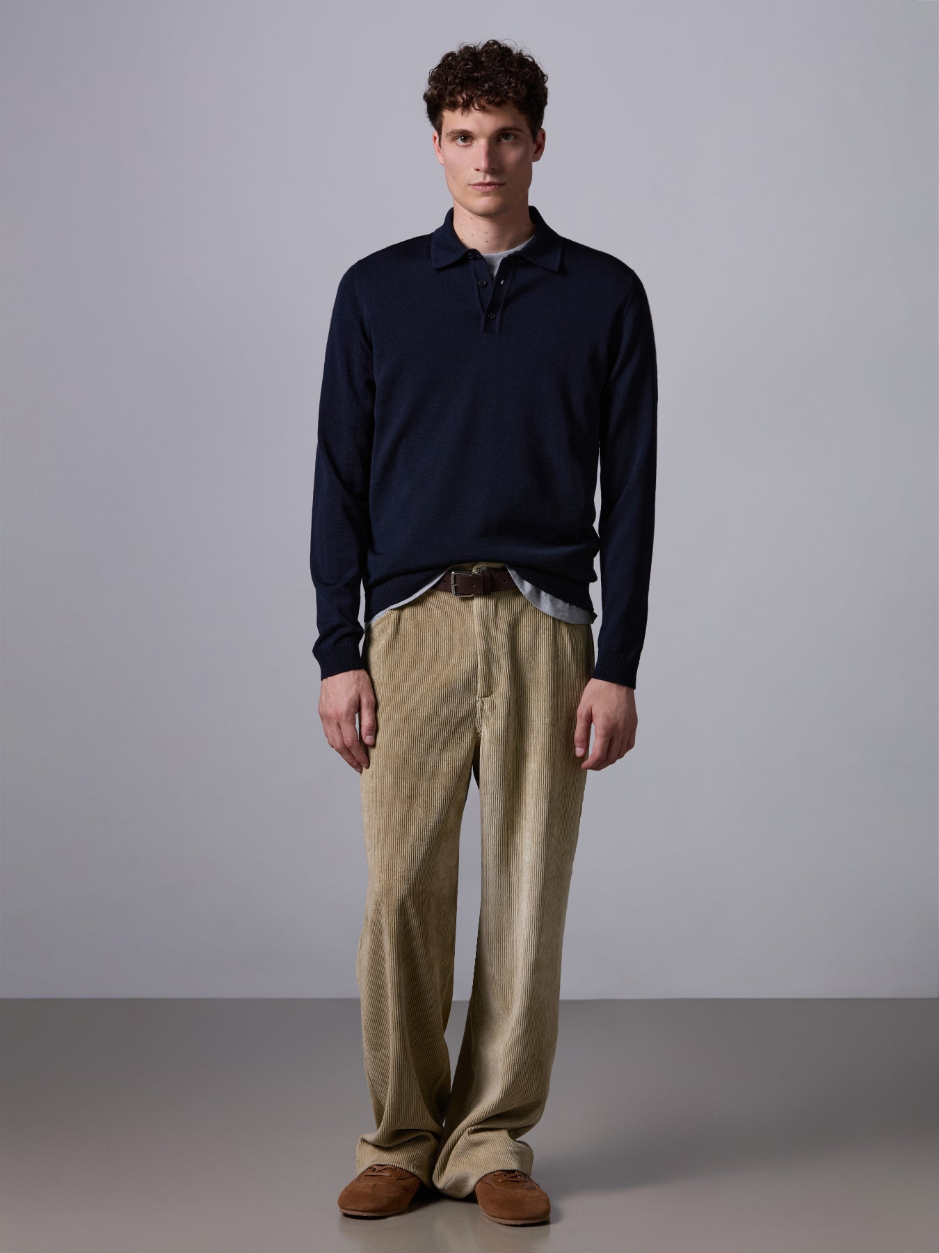 Polo in lana merino