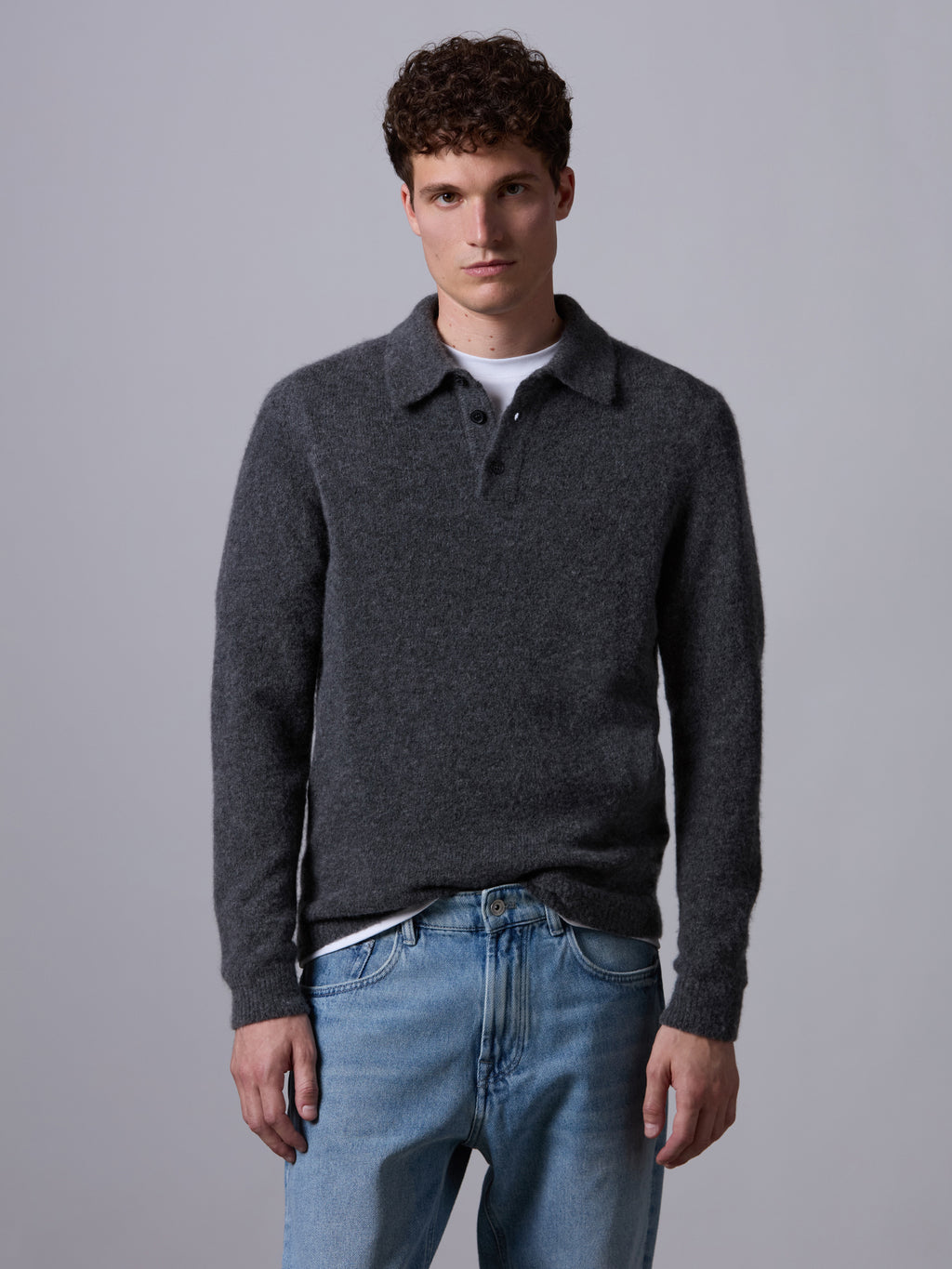 Polo in cashmere e seta