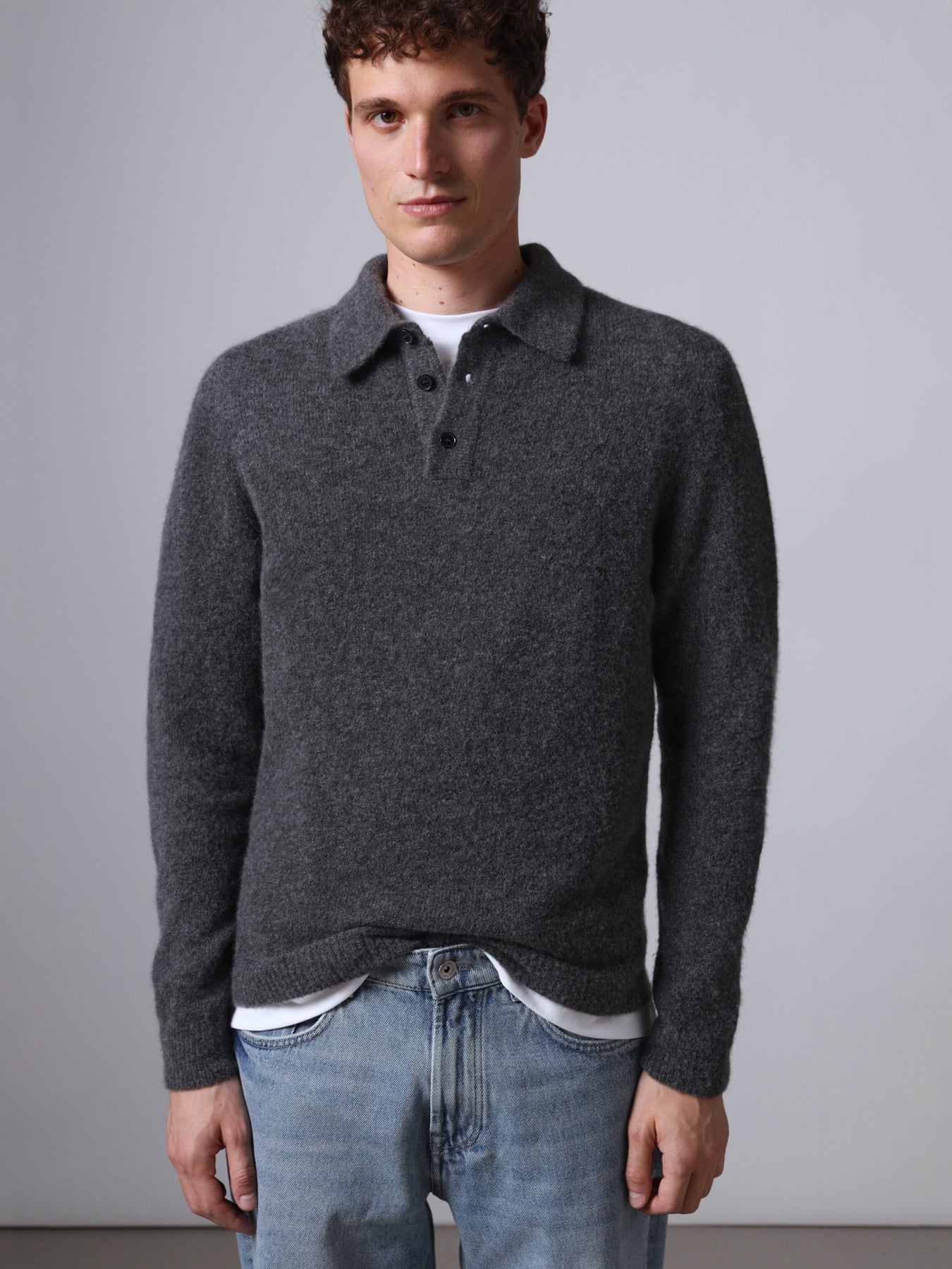 Polo in cashmere e seta