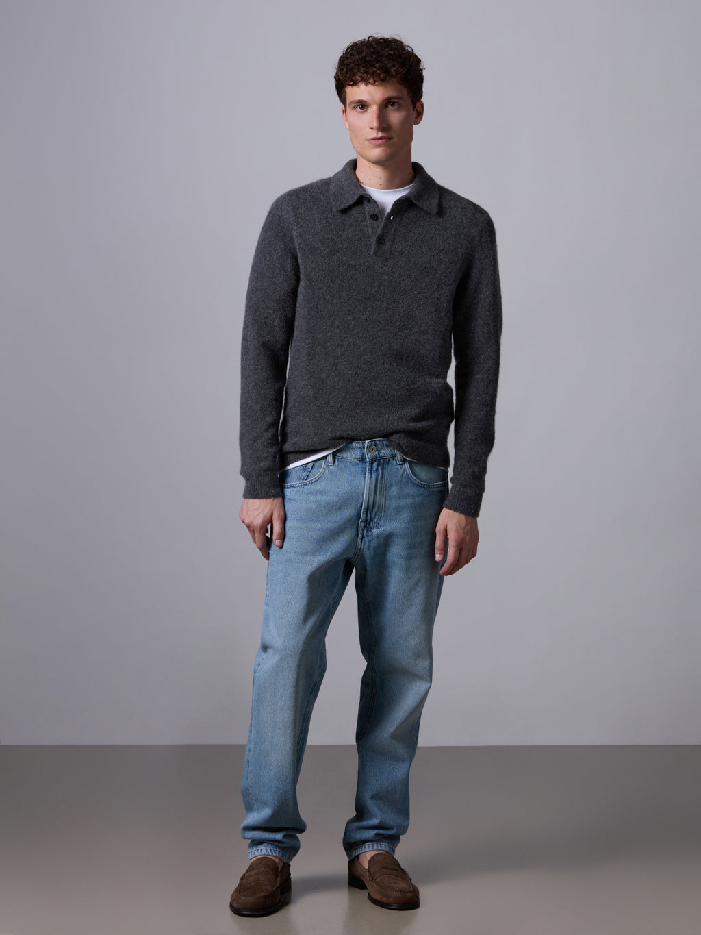 Polo in cashmere e seta