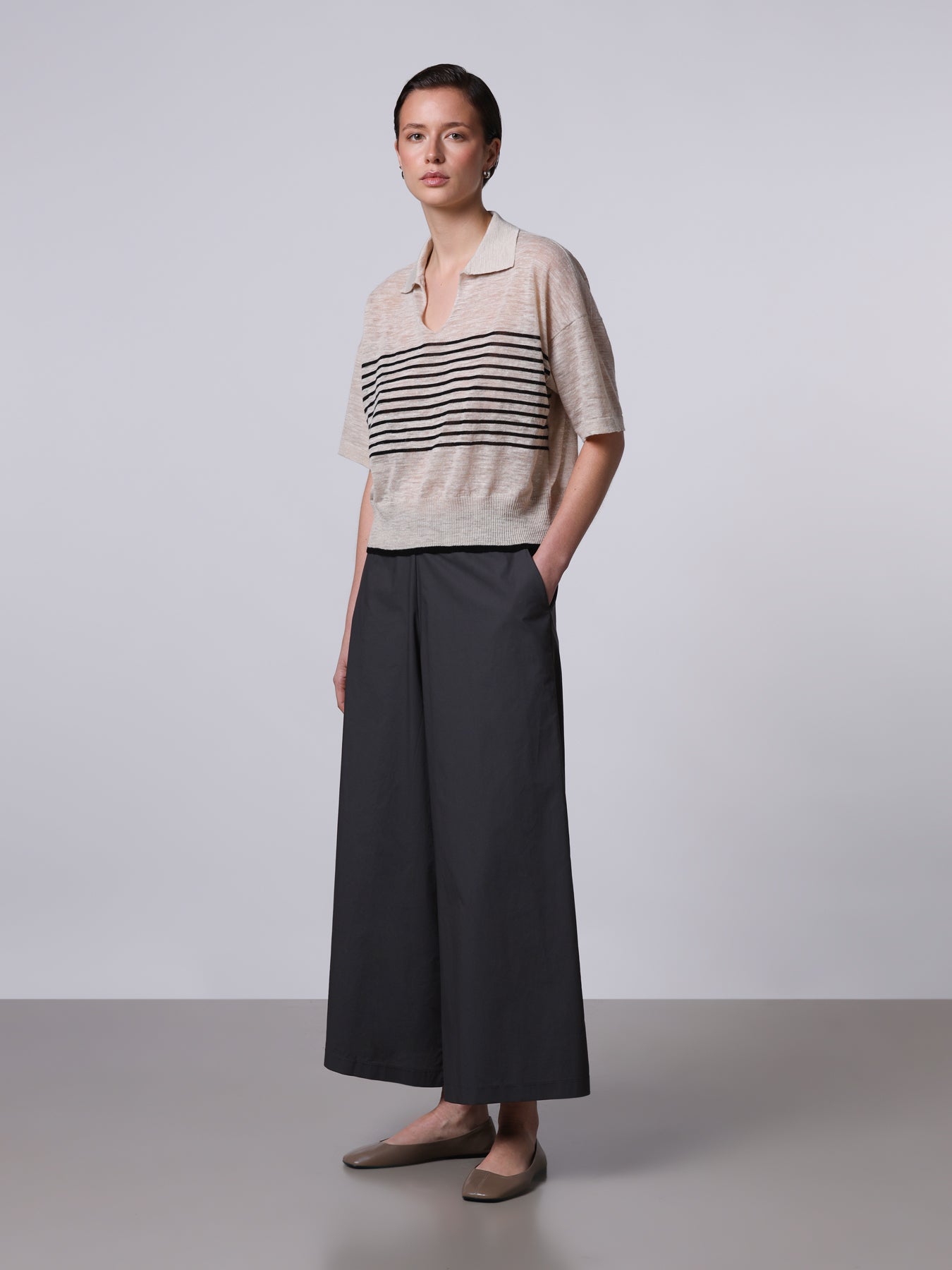 Pantalone ampio crop