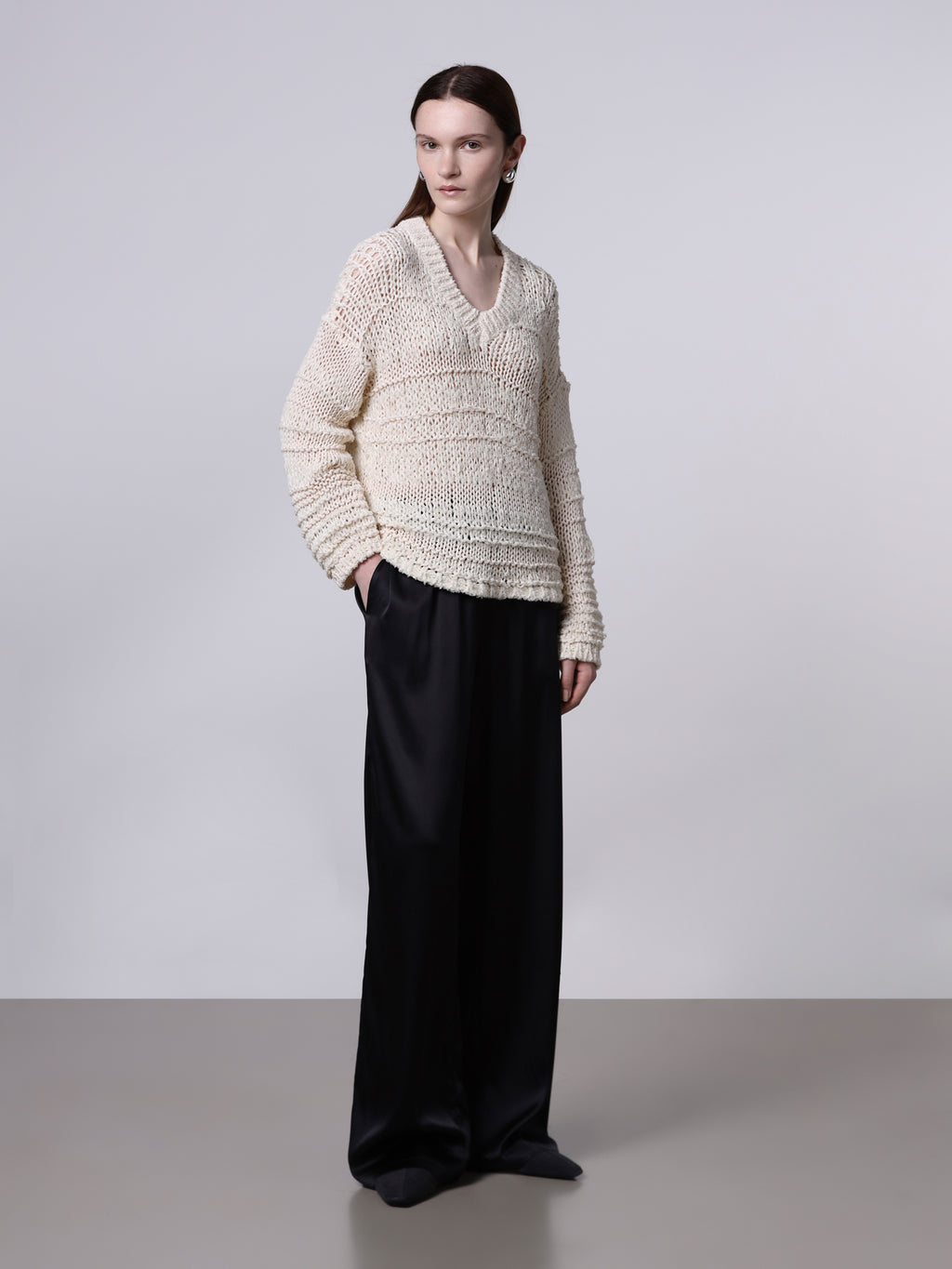 Pantalone ampio in seta