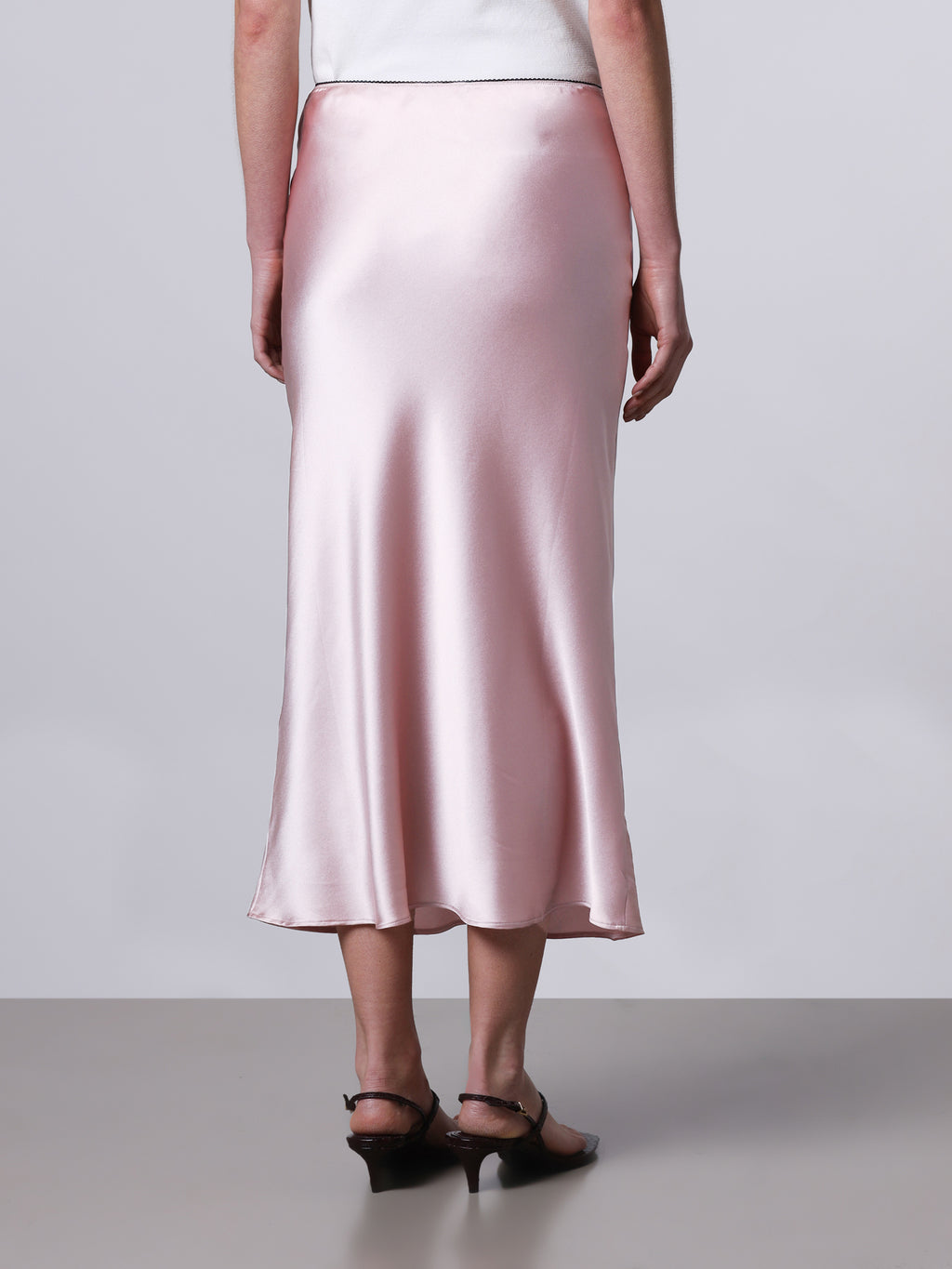 Gonna longuette in seta