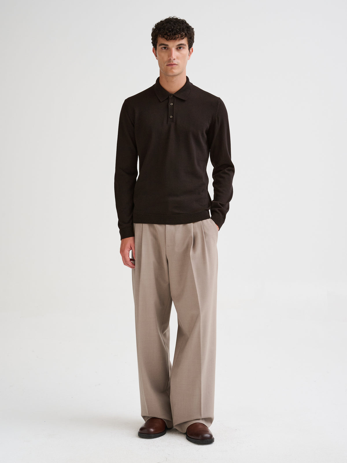 Polo in lana merino