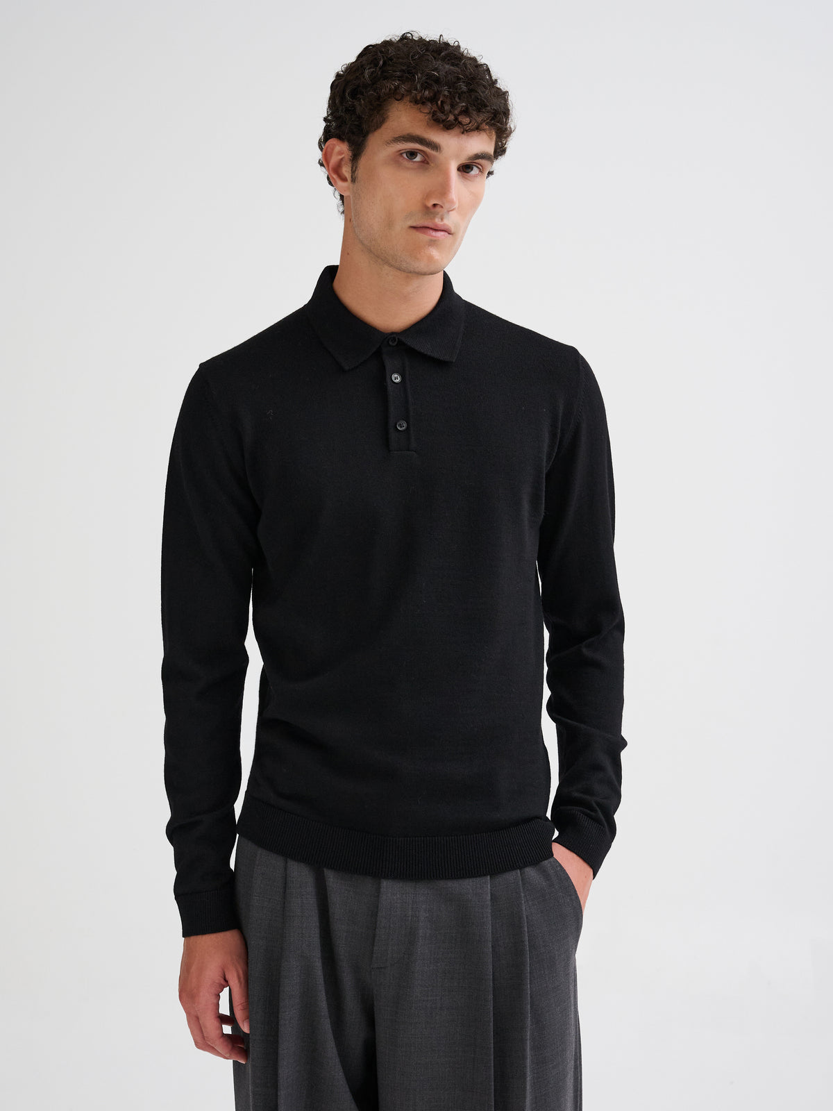 Polo in lana merino