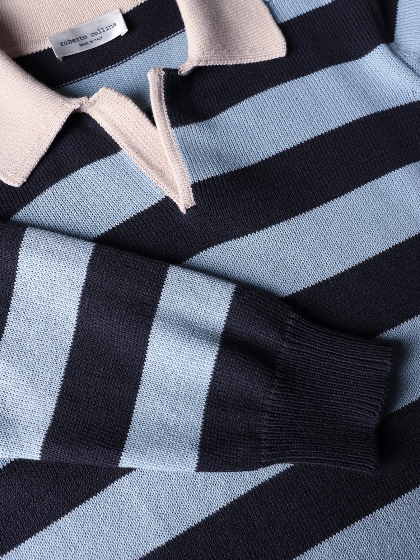 Polo con righe bicolor