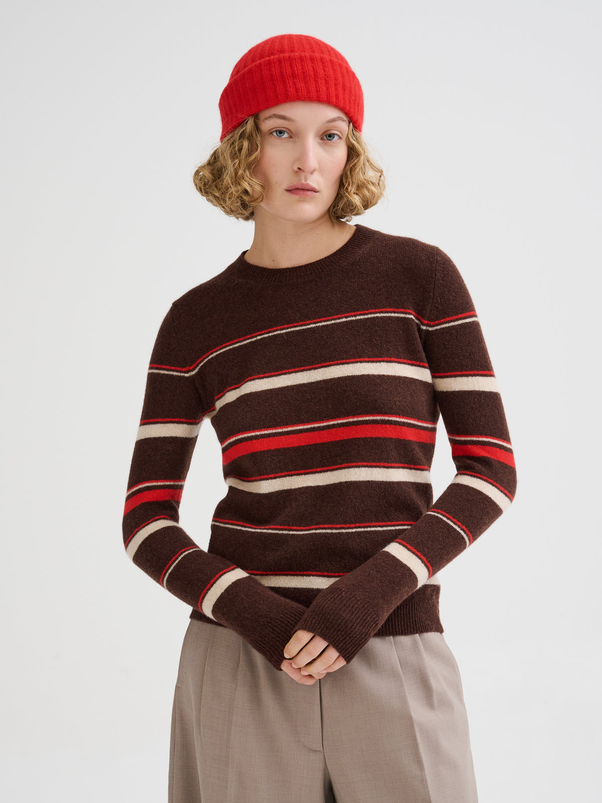 Berretto in cashmere e seta