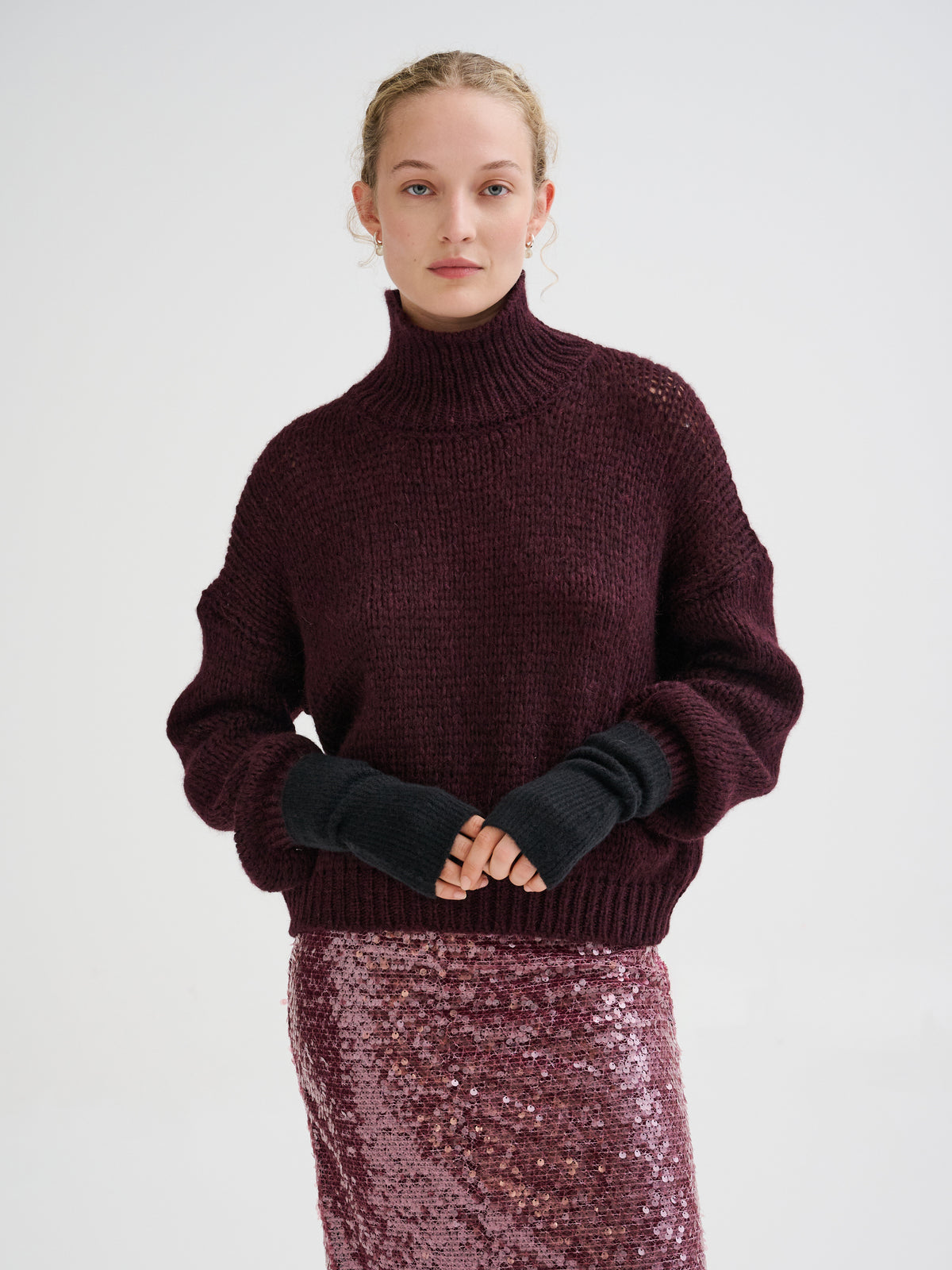 Guantini in cashmere e seta