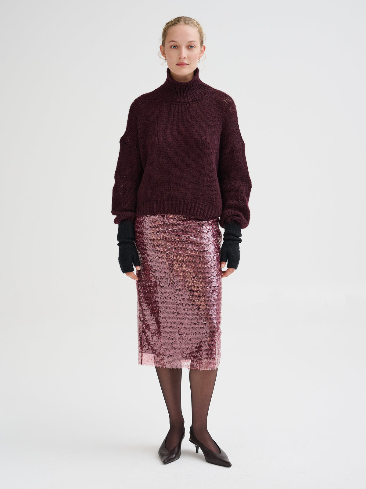 Guantini in cashmere e seta