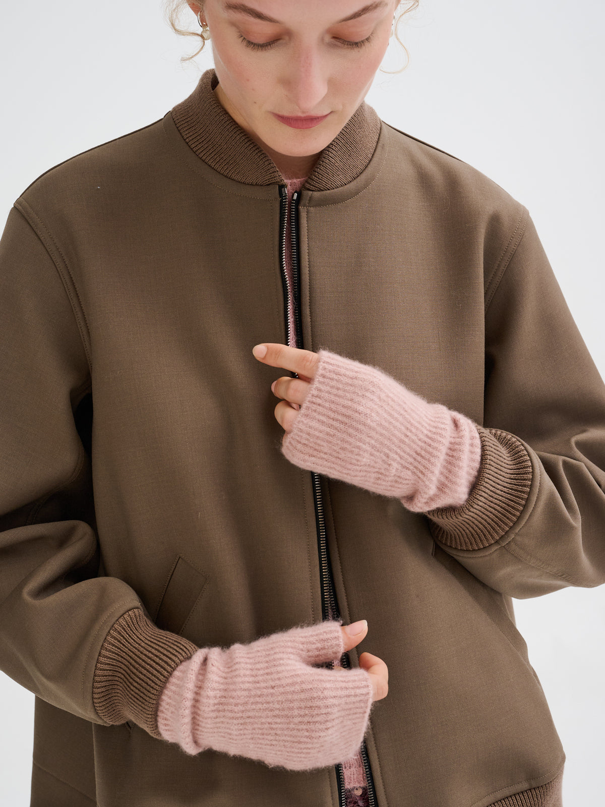 Guantini in cashmere e seta