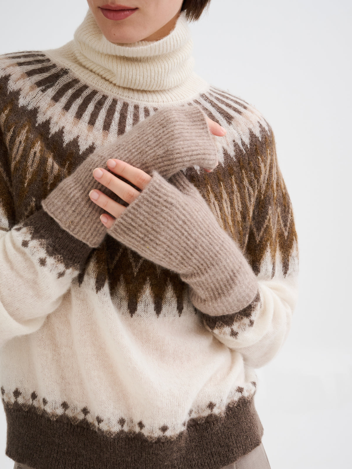 Guantini in cashmere e seta