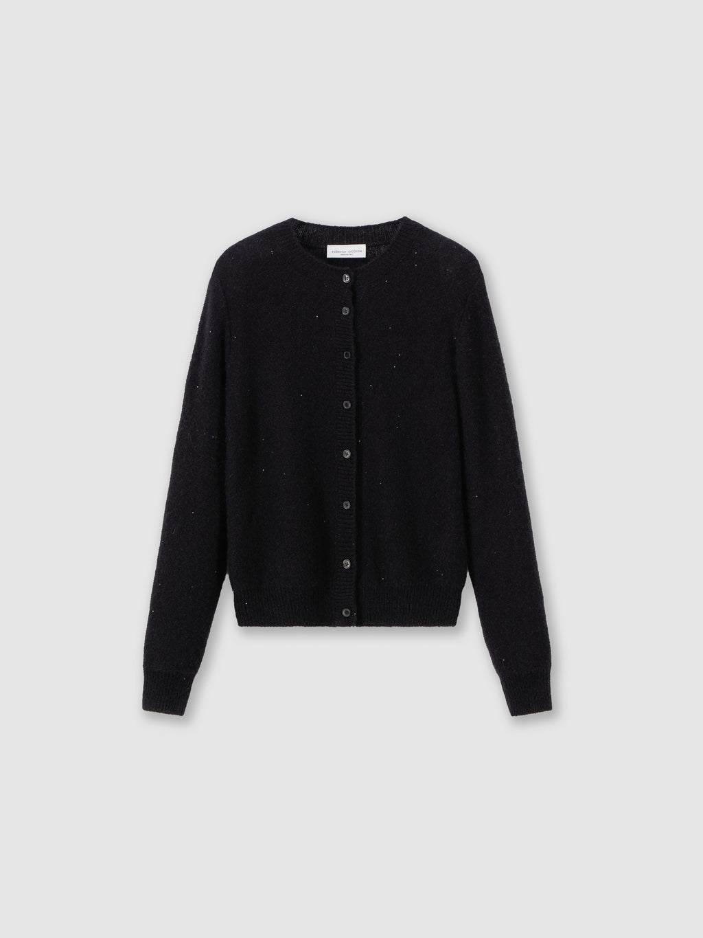 Cardigan boxy con micro paillettes