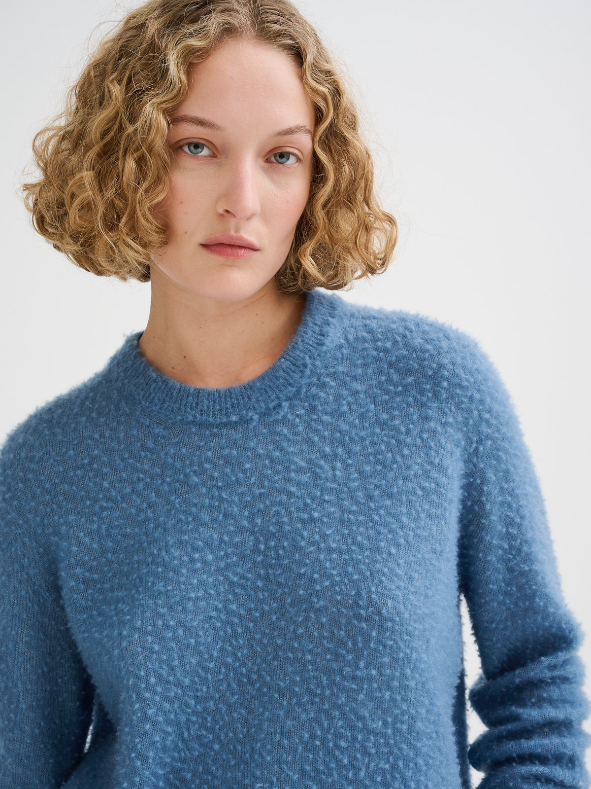 Maglia effetto Casentino in cashmere e seta