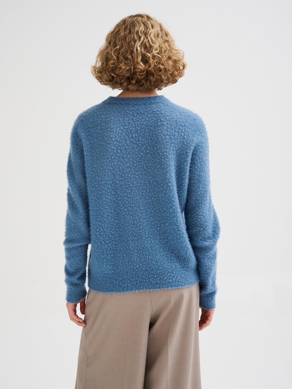 Maglia effetto Casentino in cashmere e seta