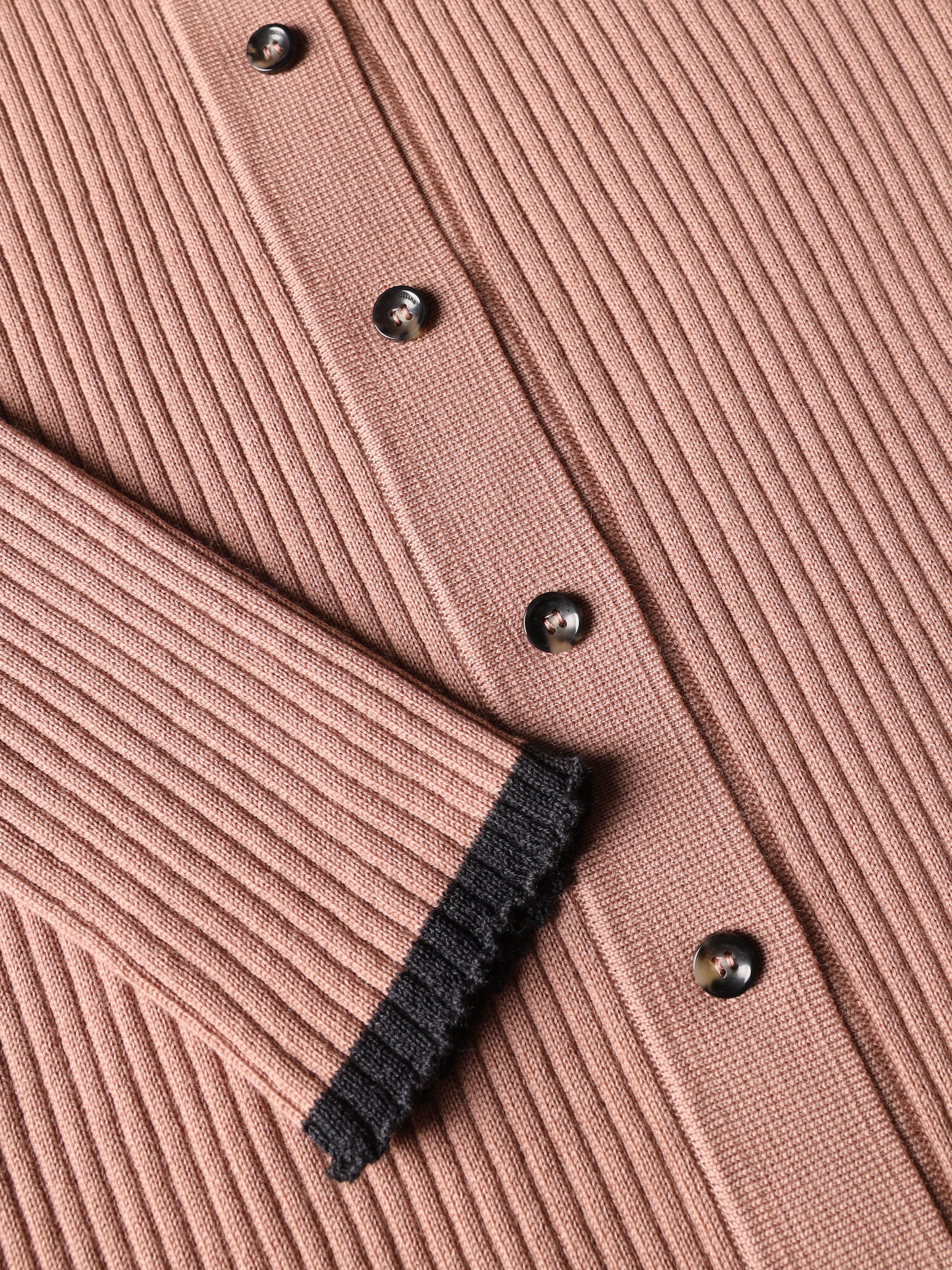 Camicia a coste in lana merino