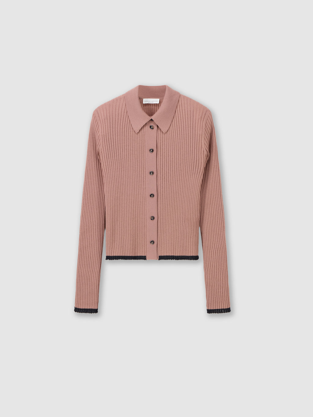 Camicia a coste in lana merino