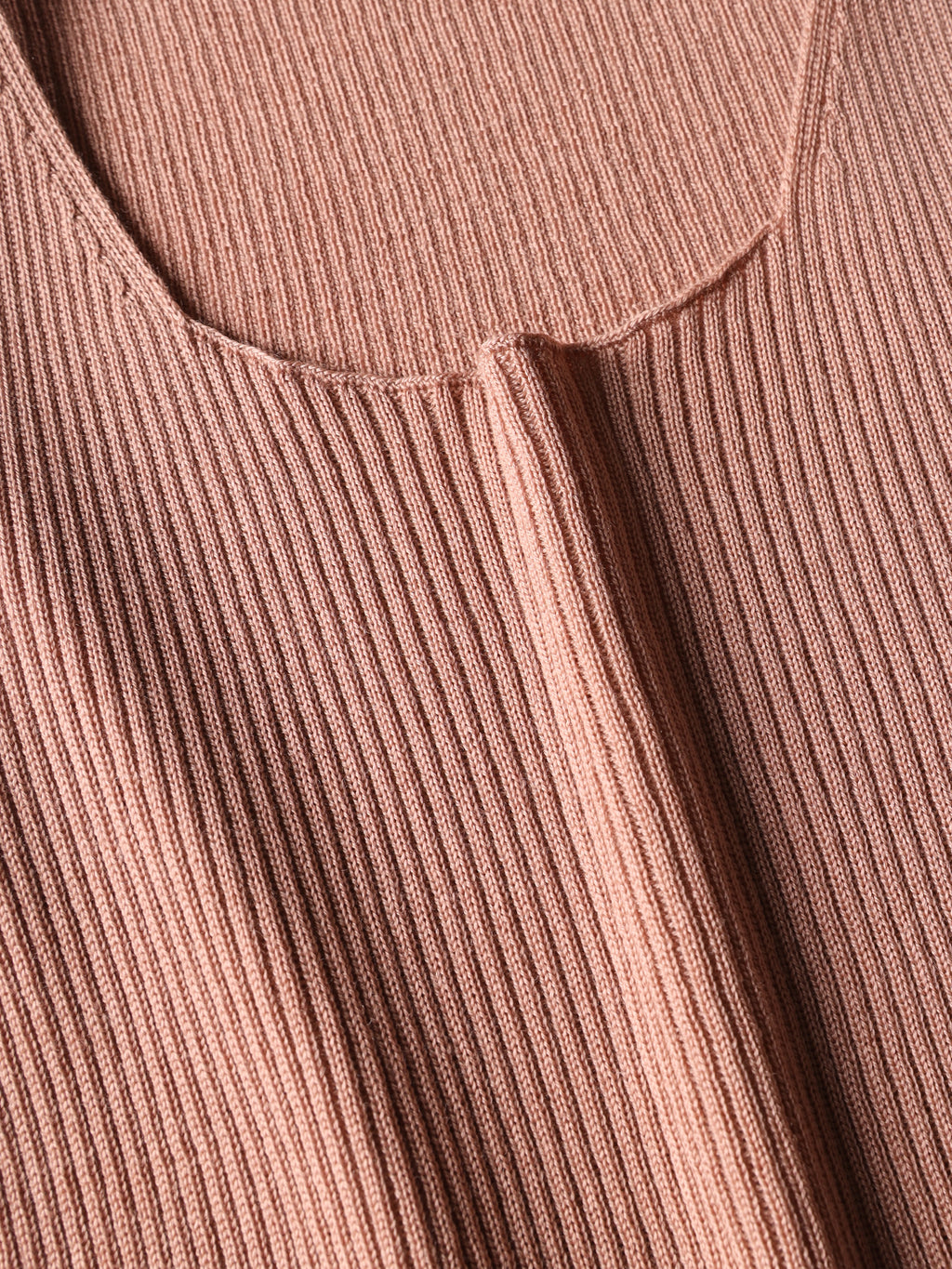 Top a coste in lana merino