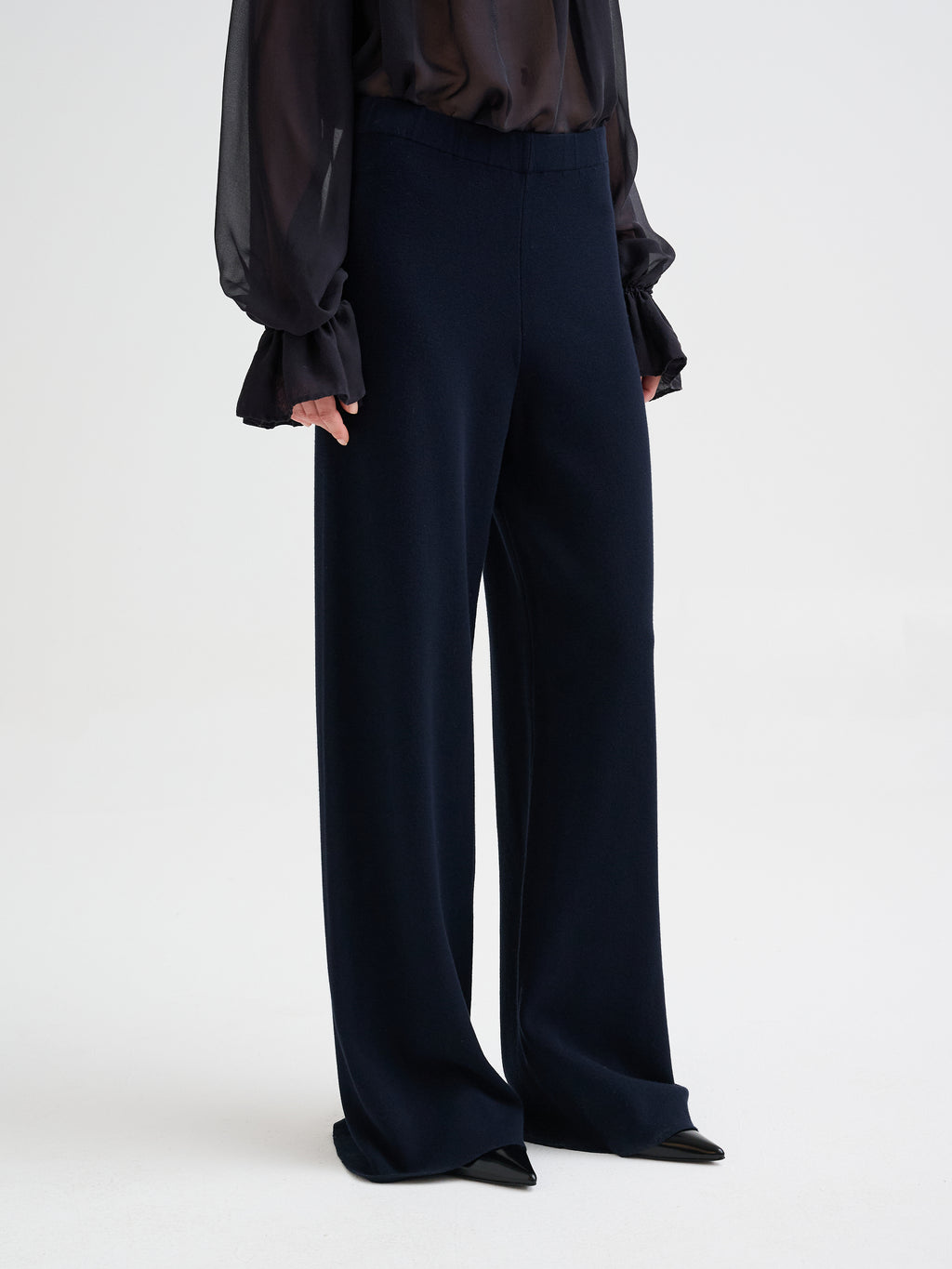 Pantalone in maglia in lana merino