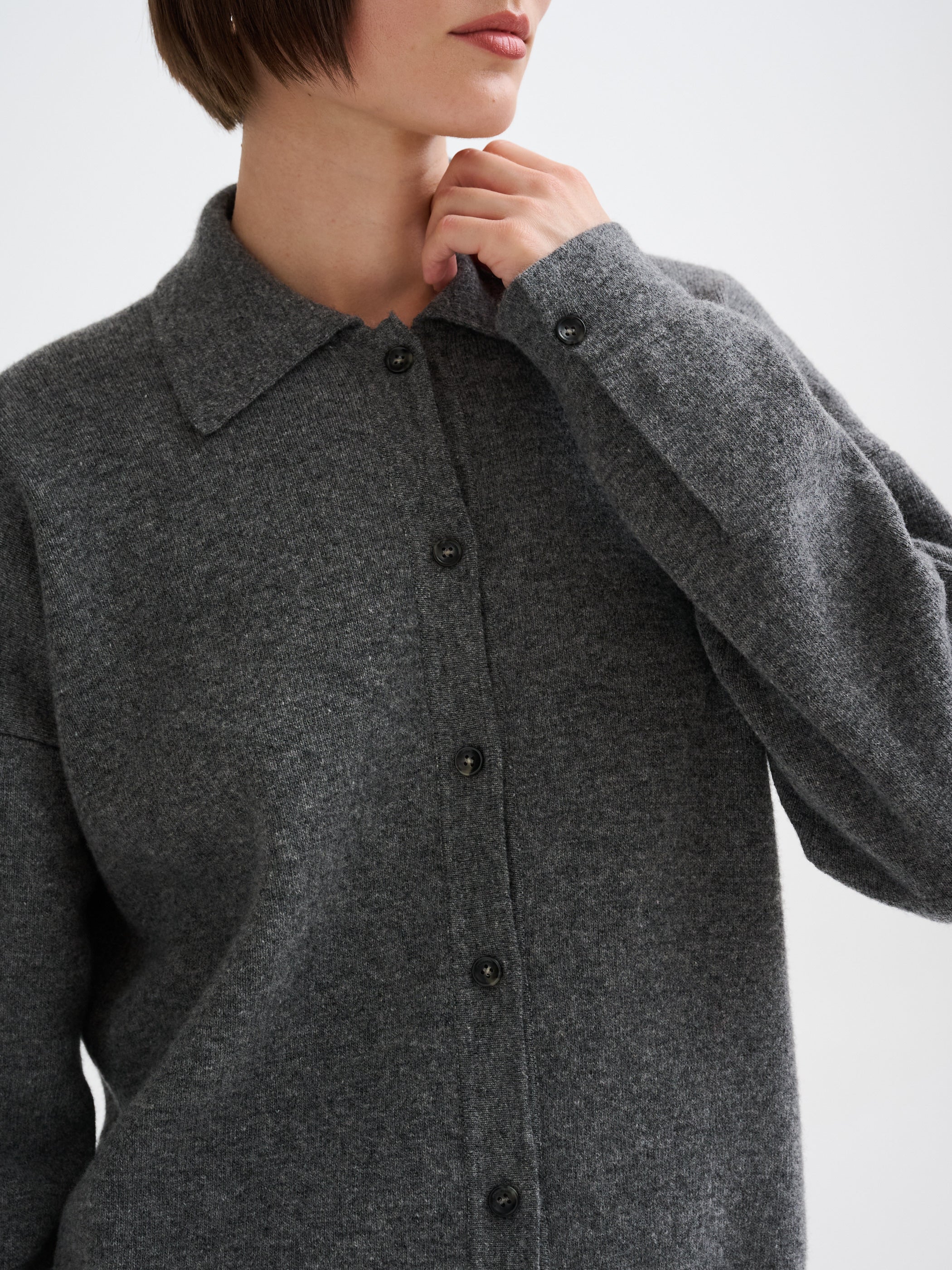 Camicia in lana merino