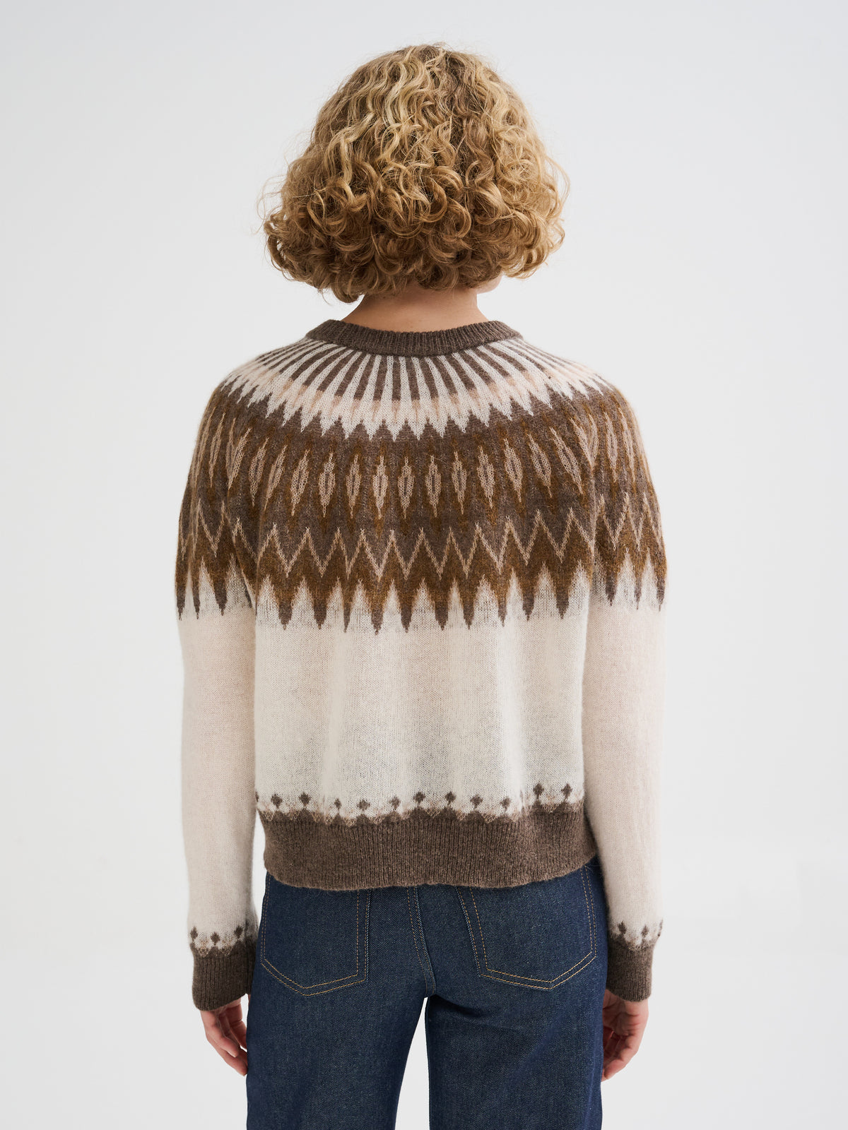 Maglia con jacquard nordico