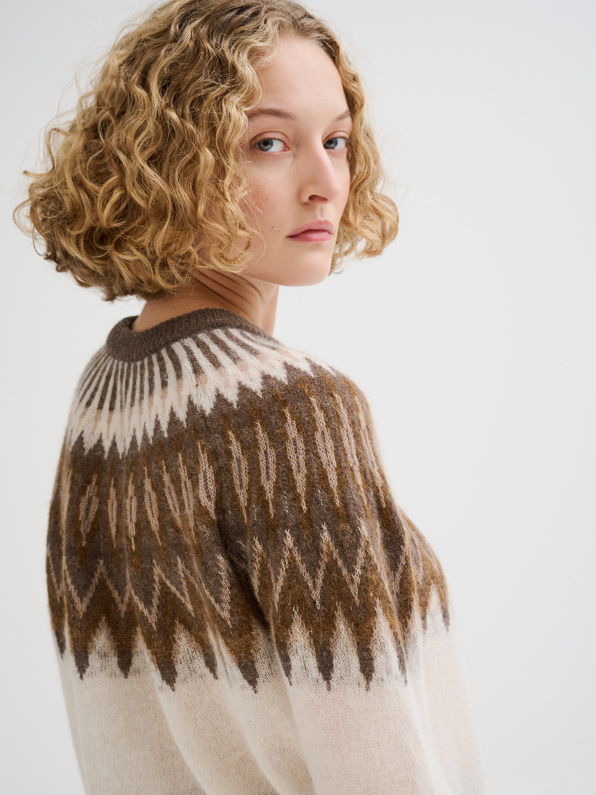 Maglia con jacquard nordico