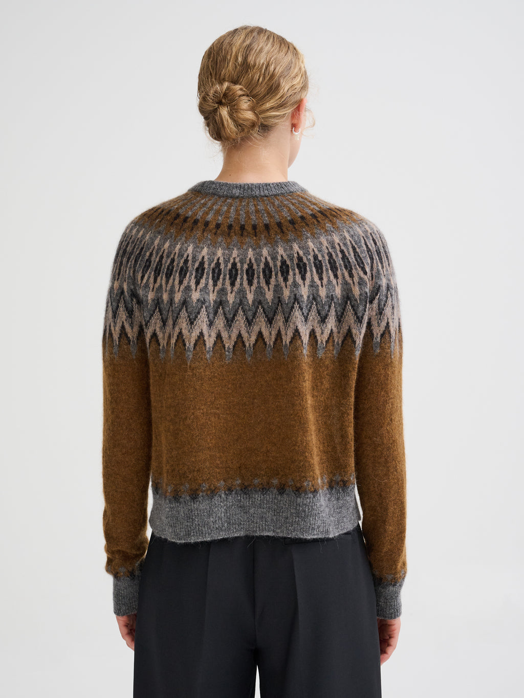 Maglia con jacquard nordico