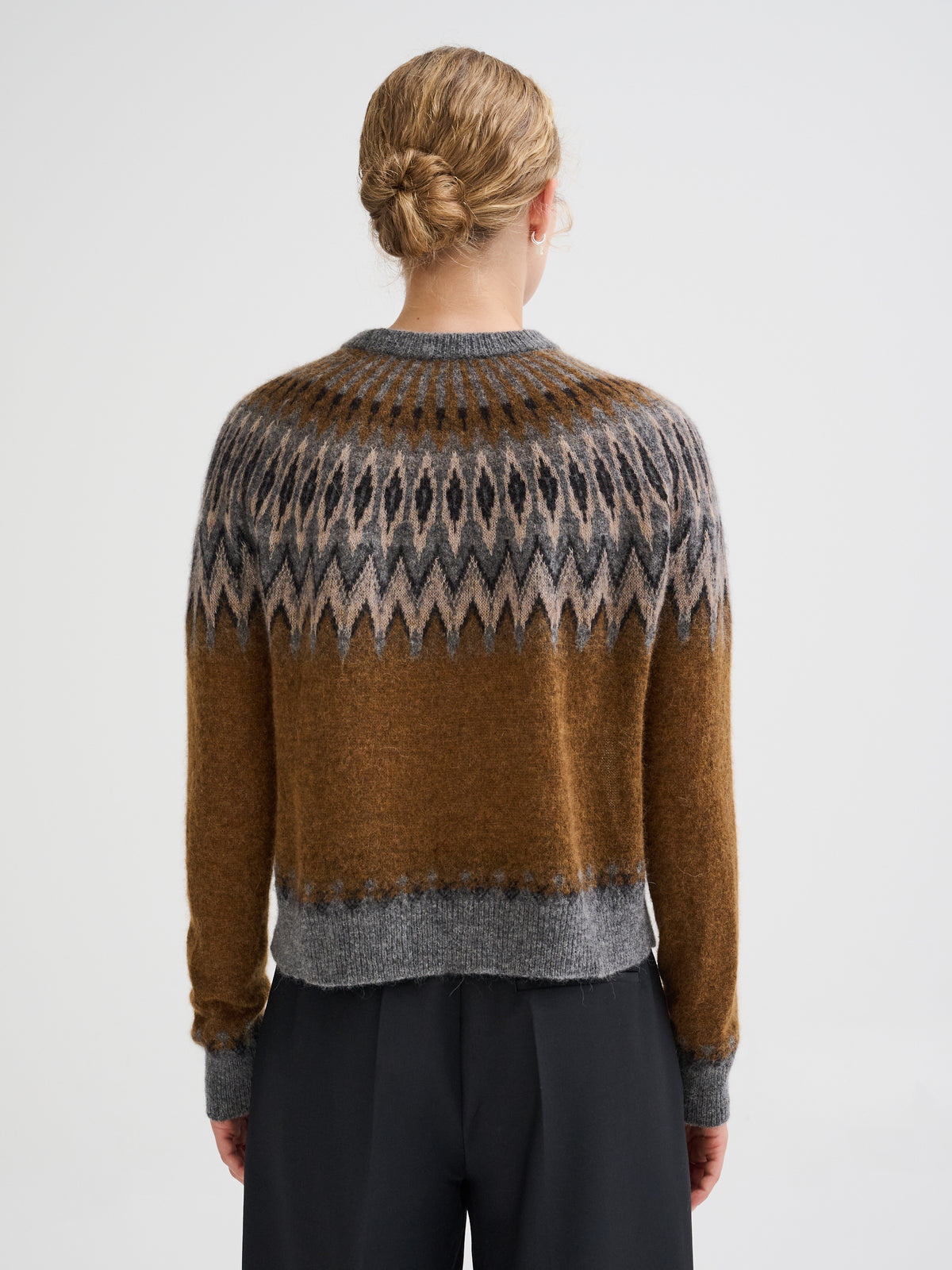 Maglia con jacquard nordico