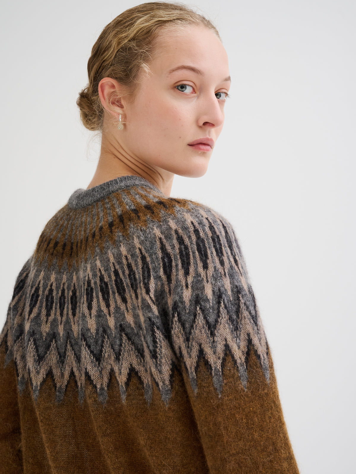 Maglia con jacquard nordico