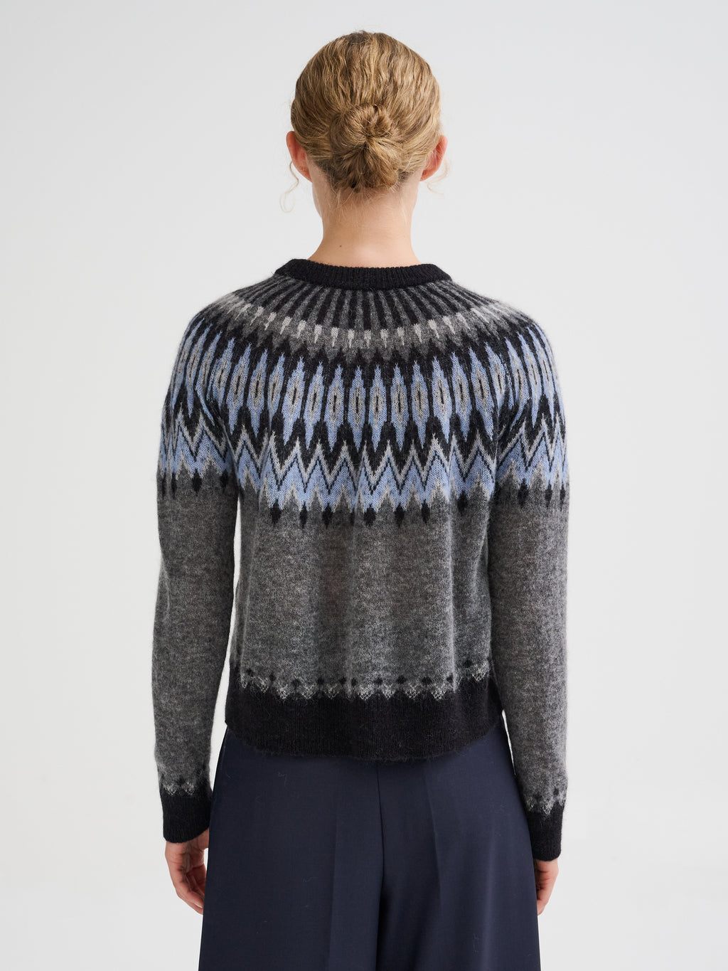 Maglia con jacquard nordico