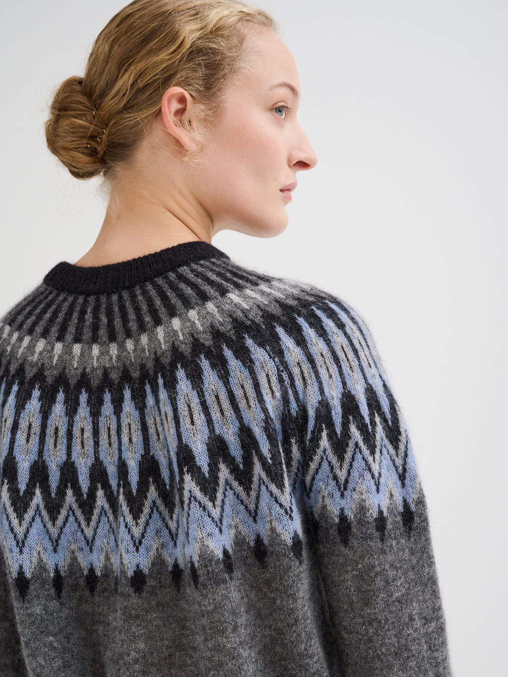 Maglia con jacquard nordico