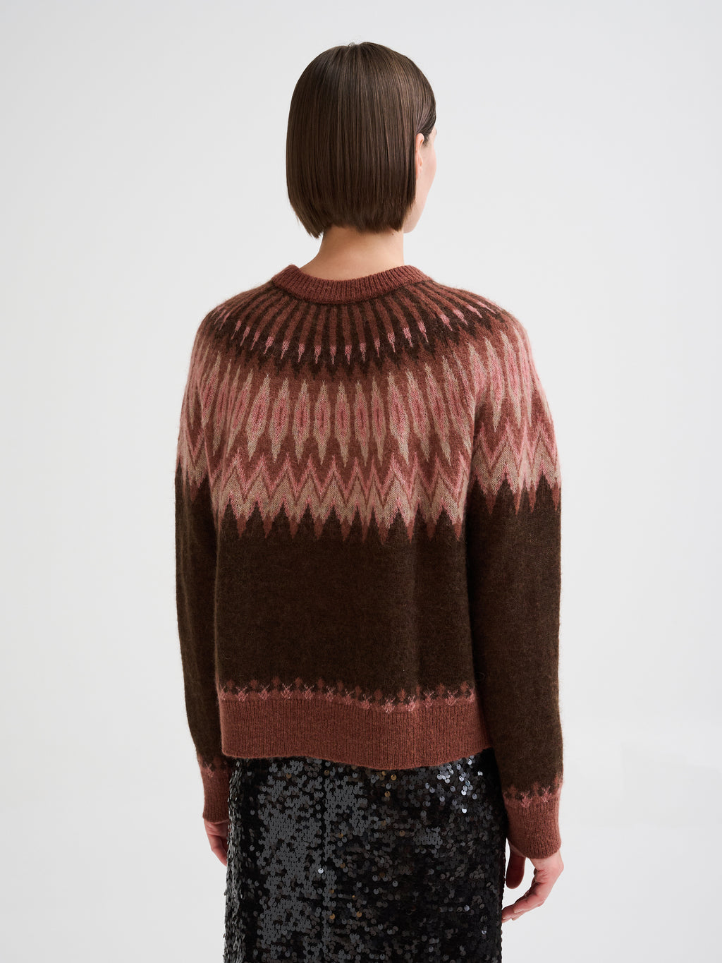 Maglia con jacquard nordico