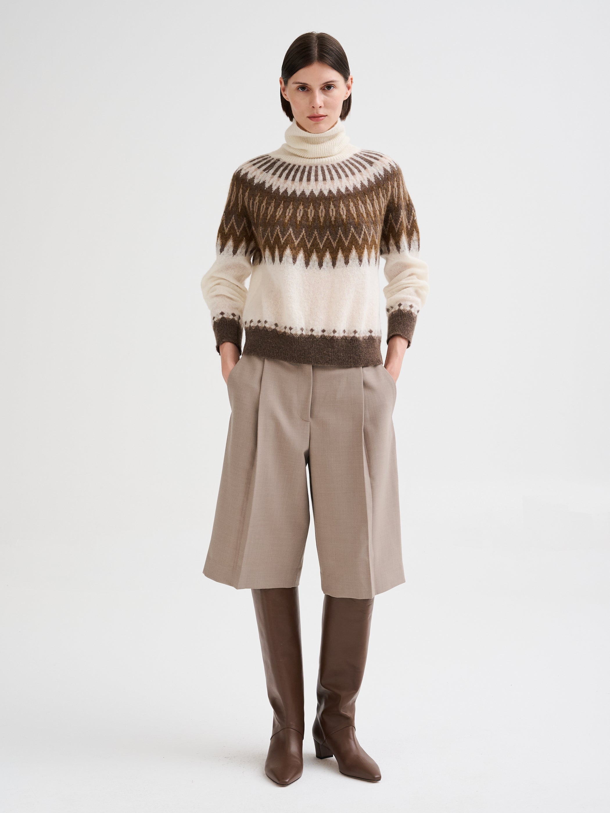 Dolcevita con jacquard nordico