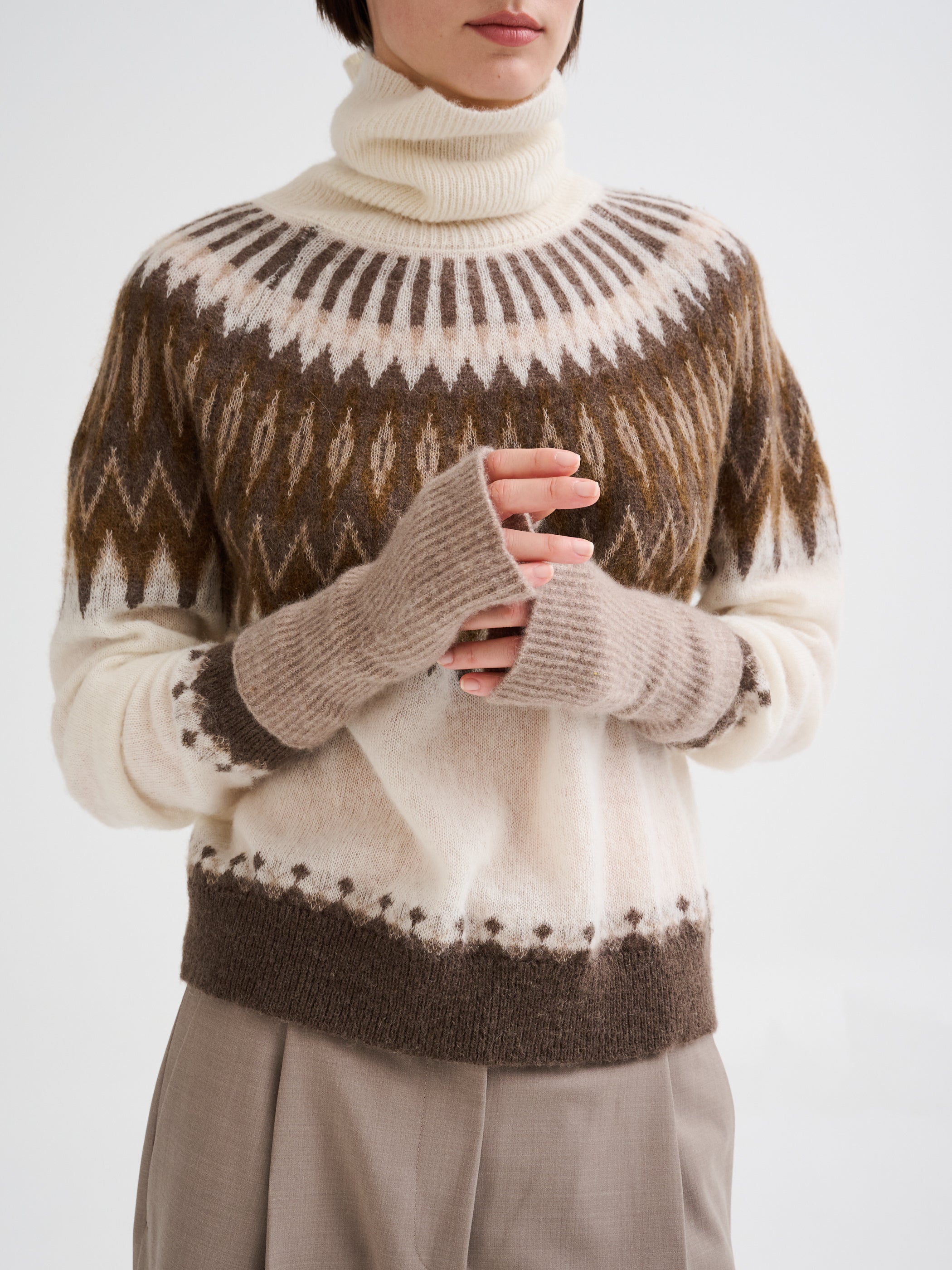 Dolcevita con jacquard nordico