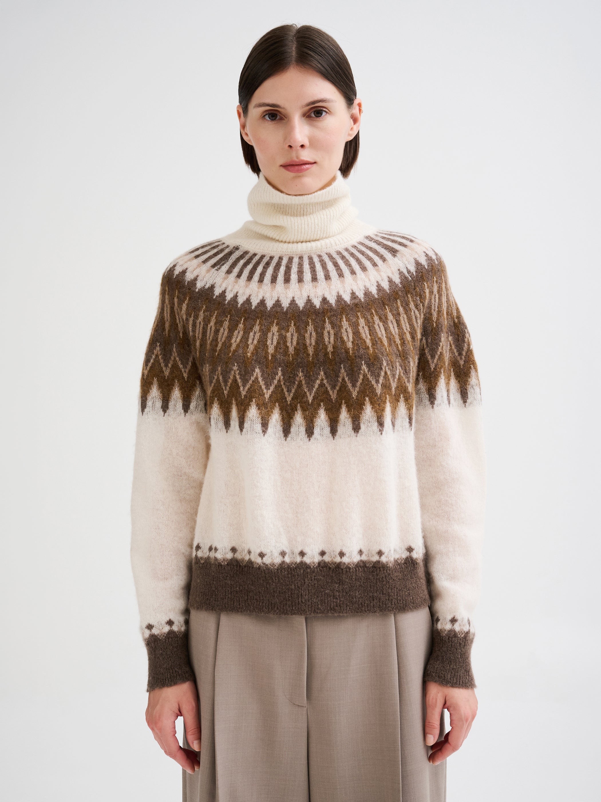 Dolcevita con jacquard nordico