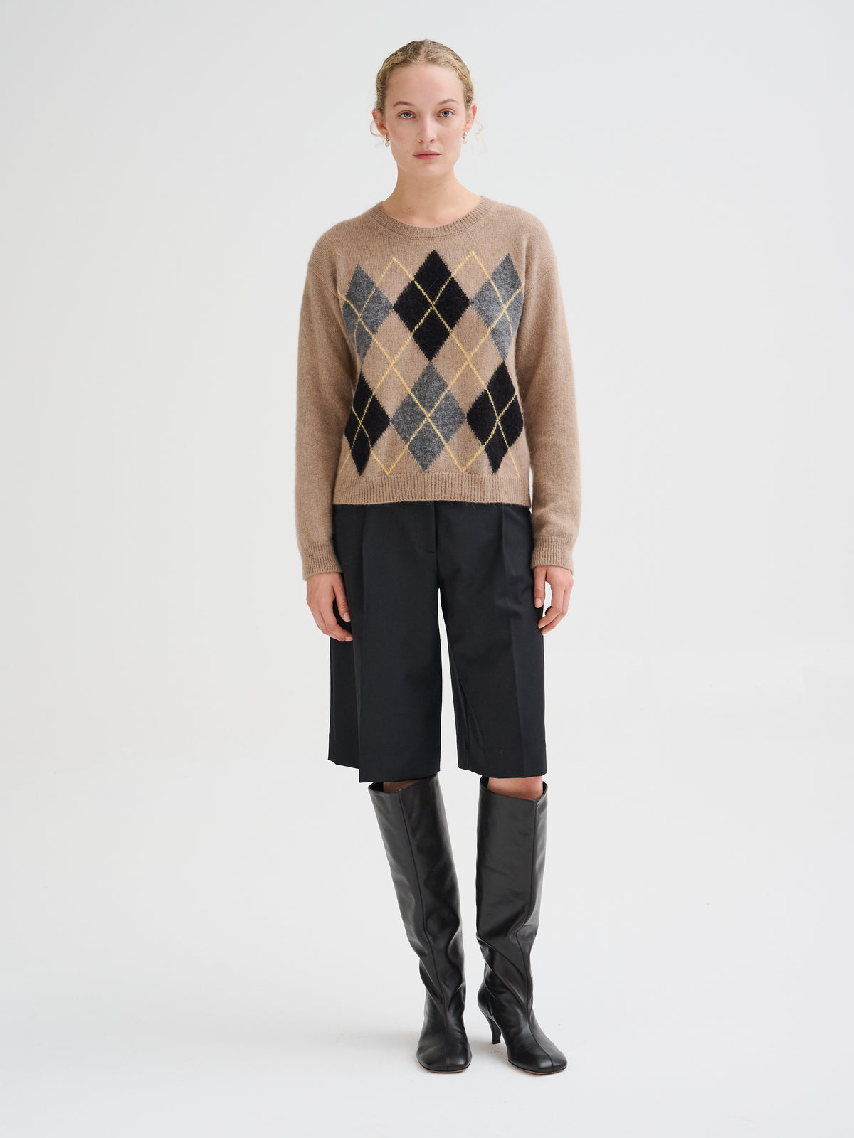 Maglia con motivo Argyle