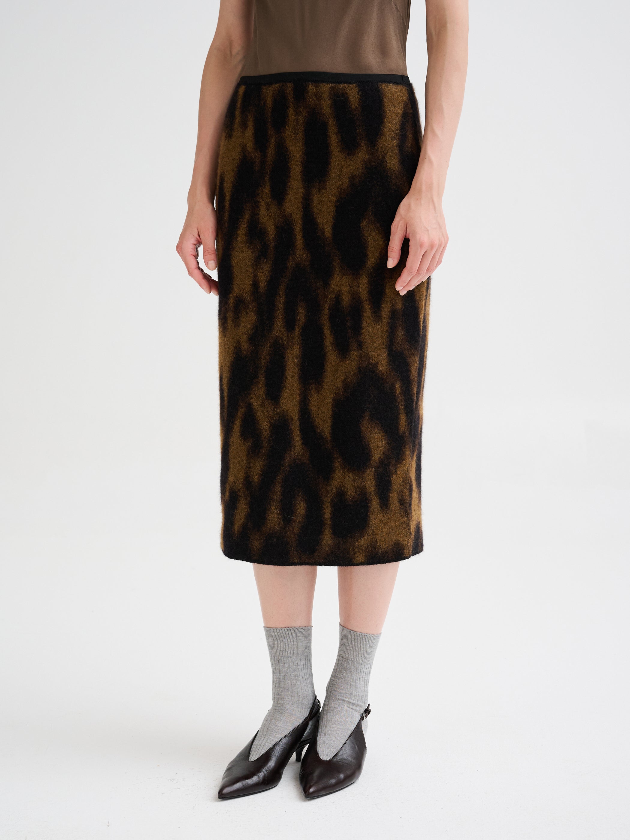 Longuette con jacquard animalier