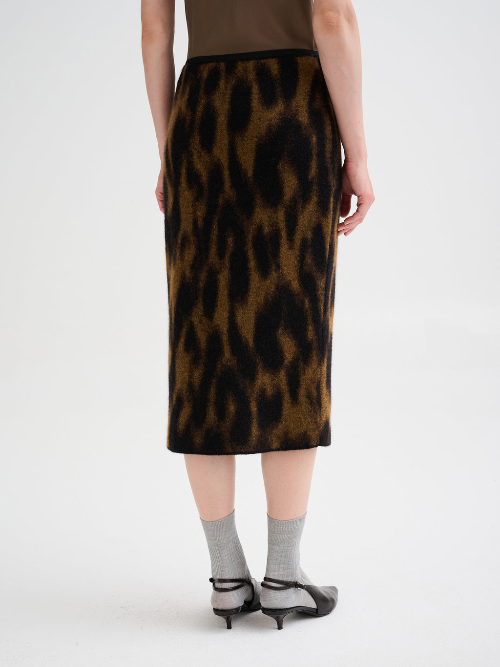 Longuette con jacquard animalier