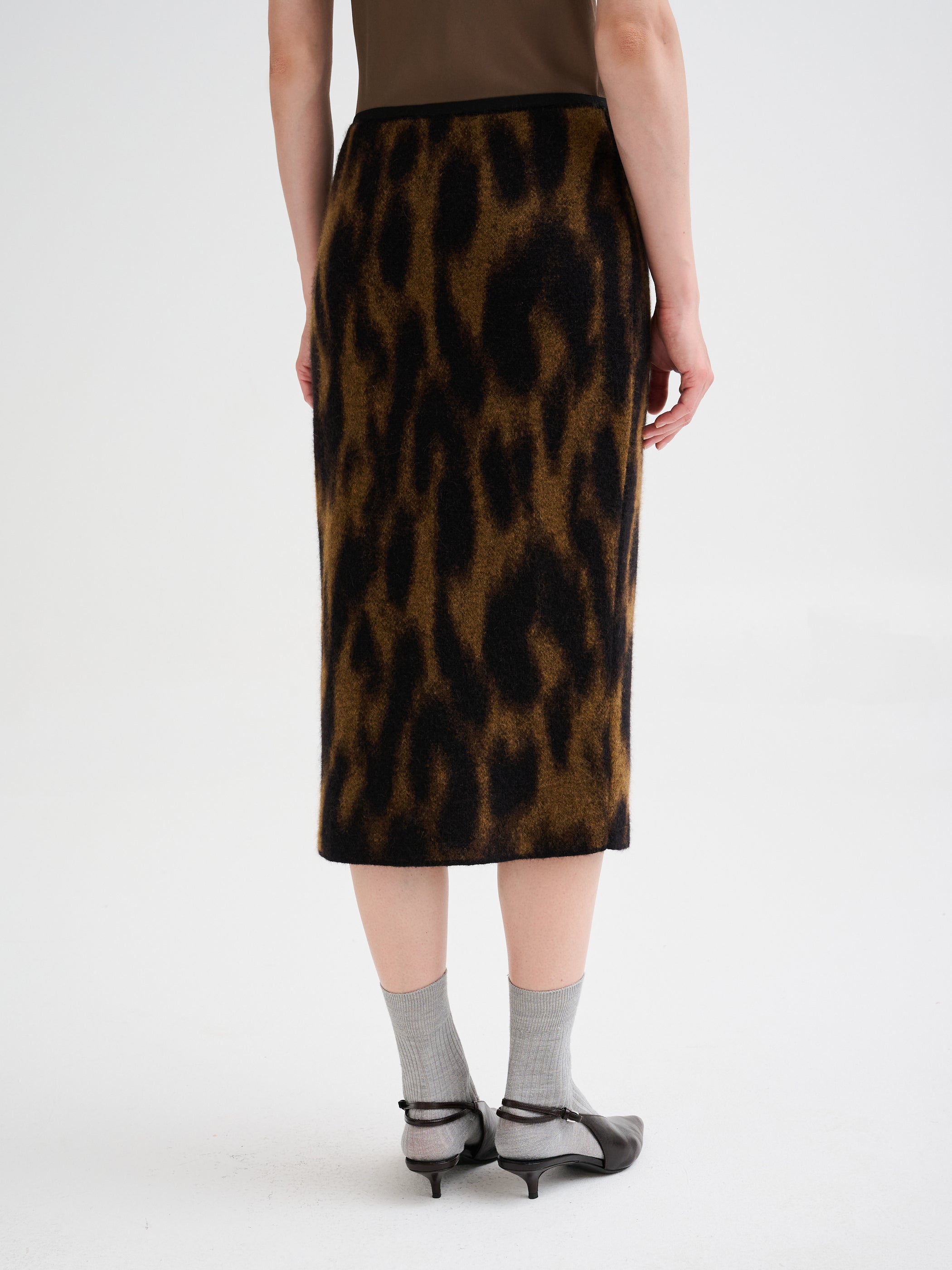 Longuette con jacquard animalier