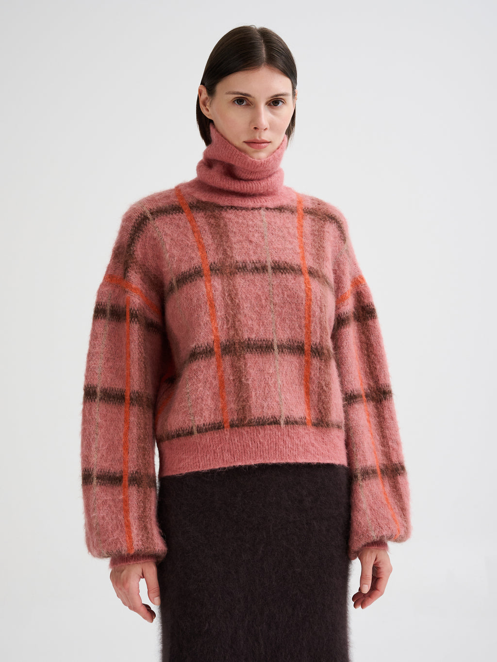 Dolcevita con jacquard geometrico