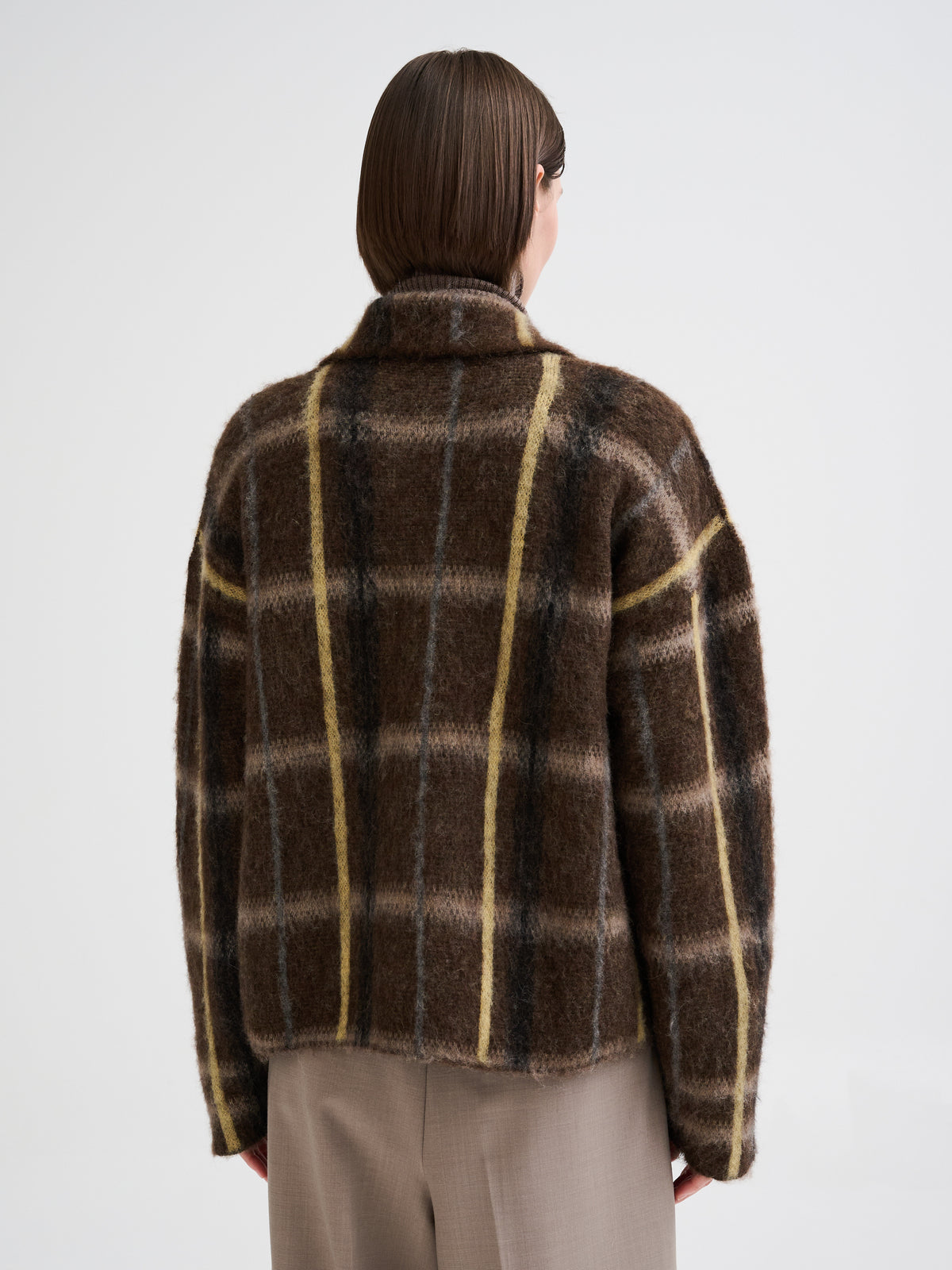 Overshirt con jacquard geometrico