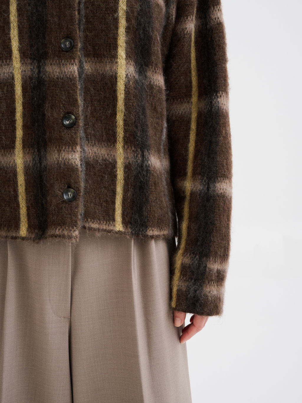 Overshirt con jacquard geometrico